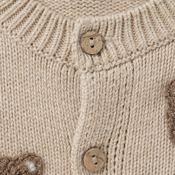 Newborn Strickjacke mit Bären-Motiven