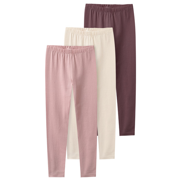 3 Mädchen Leggings aus Bio-Baumwolle
