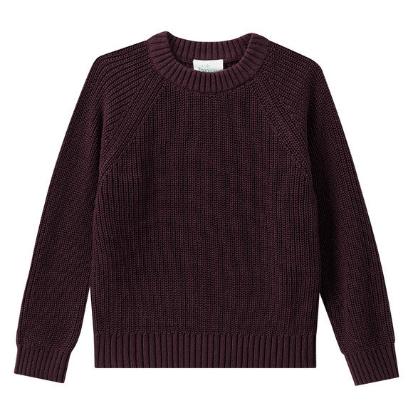 Mädchen Strickpullover mit Rippstruktur