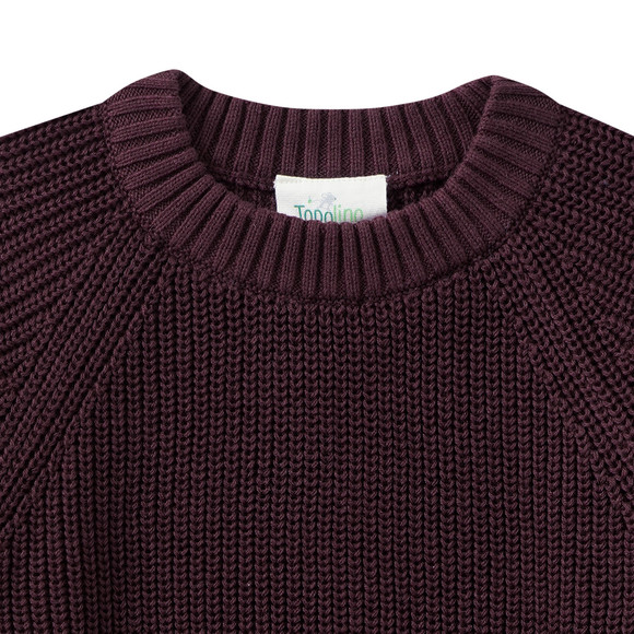Mädchen Strickpullover mit Rippstruktur