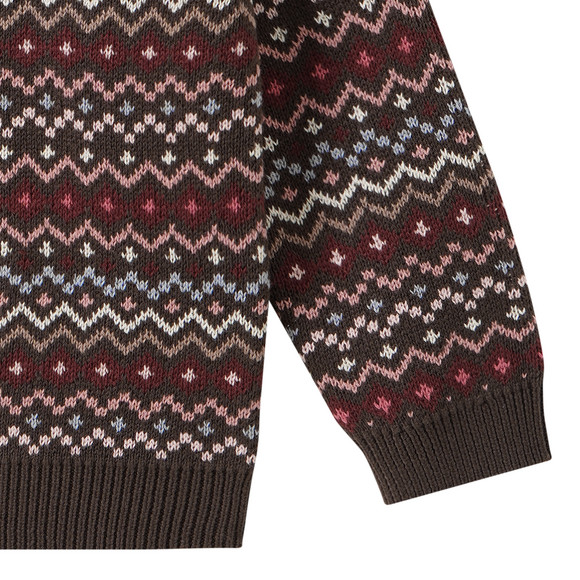 Mädchen Strickpullover mit Norwegermuster