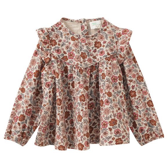 Mädchen Musselin-Bluse mit Blümchen