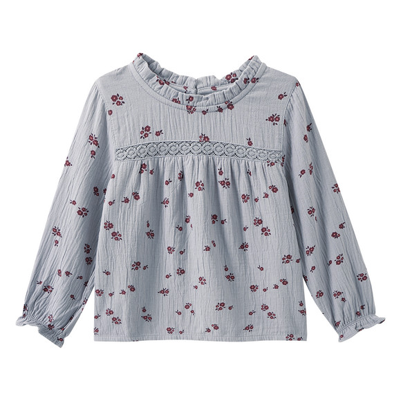 Mädchen Musselin-Bluse mit Blümchen