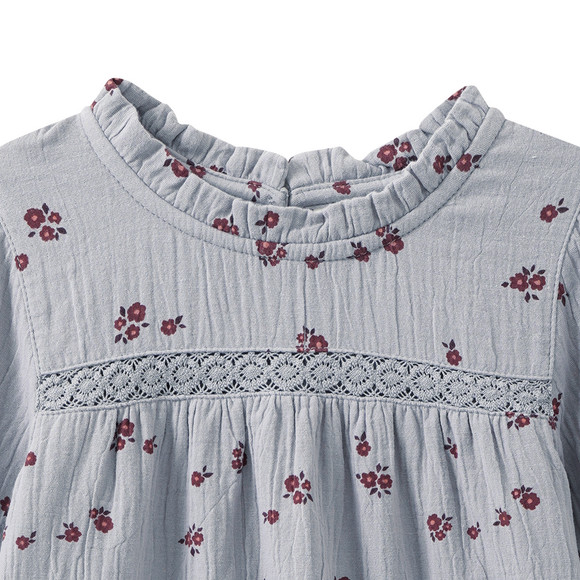 Mädchen Musselin-Bluse mit Blümchen