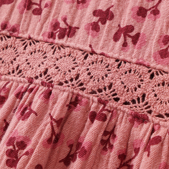 Mädchen Musselin-Bluse mit Blümchen