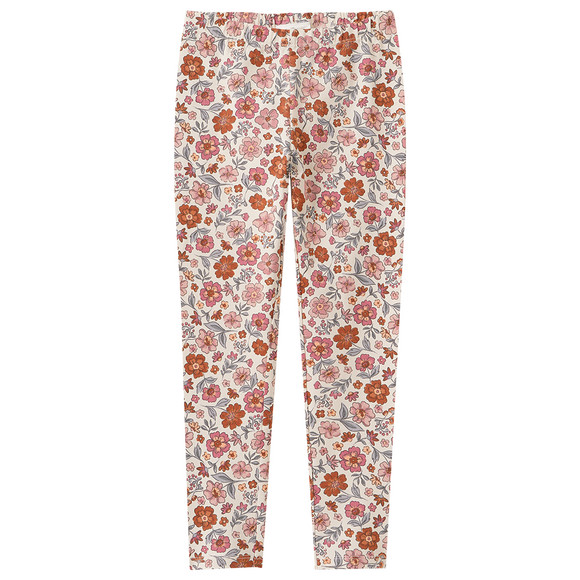 2 Mädchen Leggings mit Blümchen