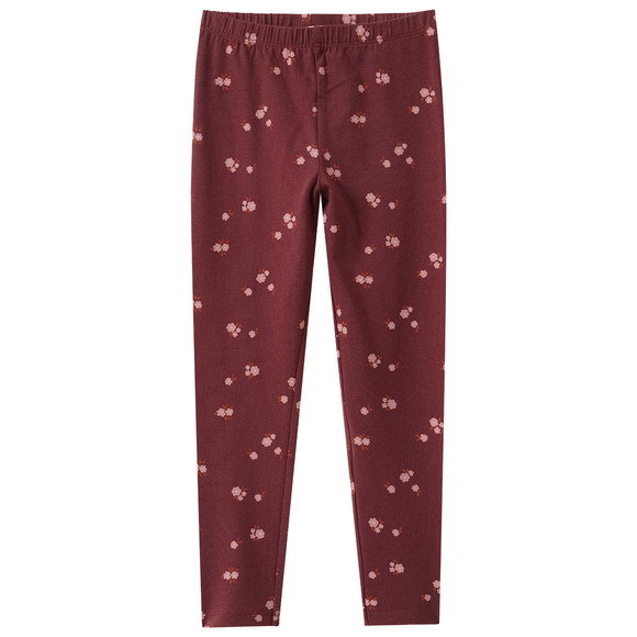 2 Mädchen Leggings mit Blümchen