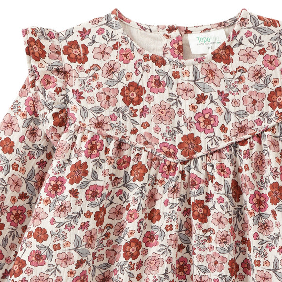 Mädchen Musselin-Kleid mit Blümchen