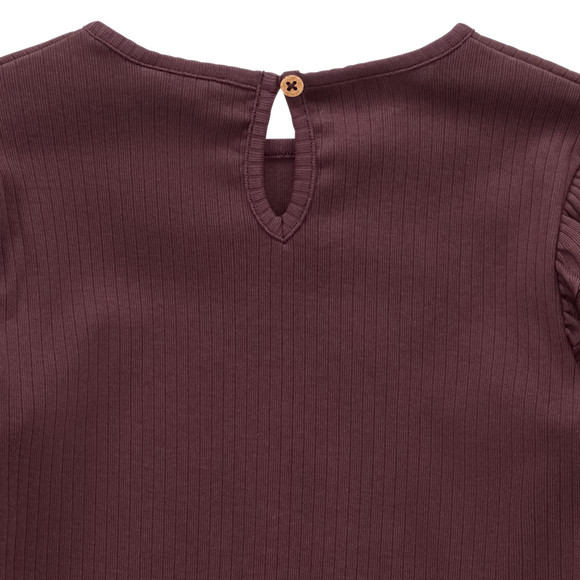 Mädchen Langarmshirt mit Rippstruktur