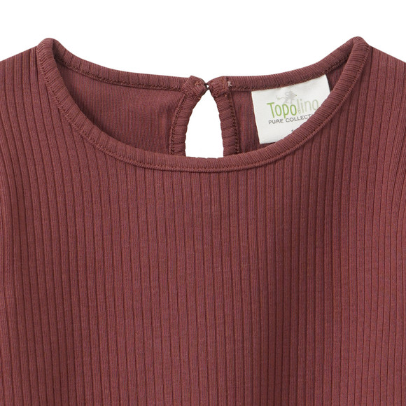 Mädchen Langarmshirt mit Rippstruktur