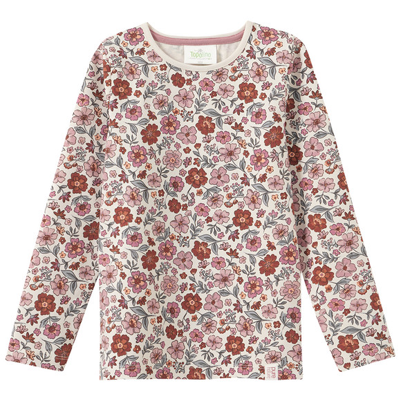2 Mädchen Langarmshirts mit Blümchen