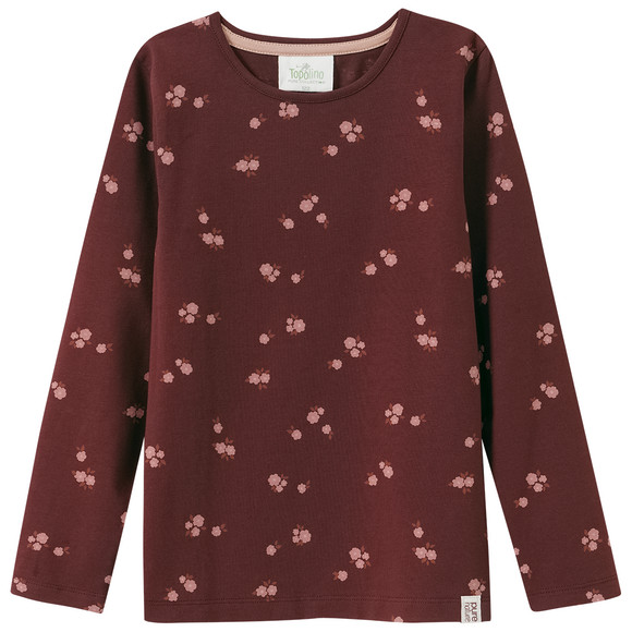 2 Mädchen Langarmshirts mit Blümchen