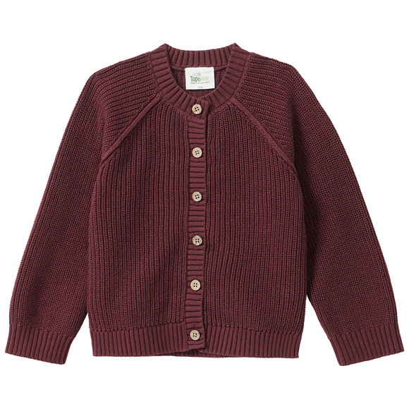 Mädchen Strickjacke mit Rippstruktur