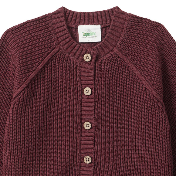 Mädchen Strickjacke mit Rippstruktur
