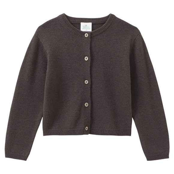 Mädchen Woll-Strickjacke mit Knopfleiste