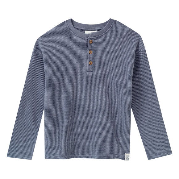 2 Jungen Langarmshirts aus Waffel-Piqué