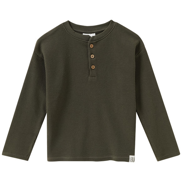 2 Jungen Langarmshirts aus Waffel-Piqué