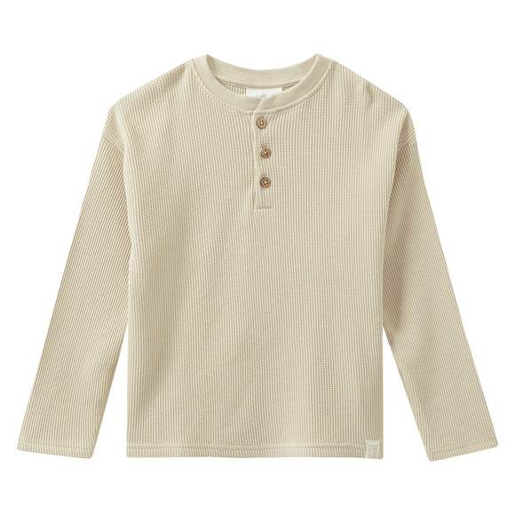 2 Jungen Langarmshirts aus Waffel-Piqué