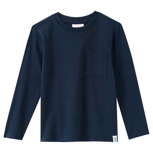 2 Jungen Langarmshirts mit Brusttasche