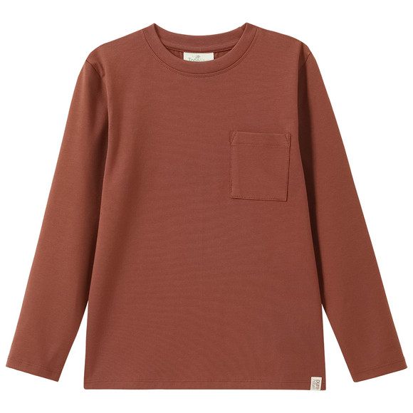 2 Jungen Langarmshirts mit Brusttasche