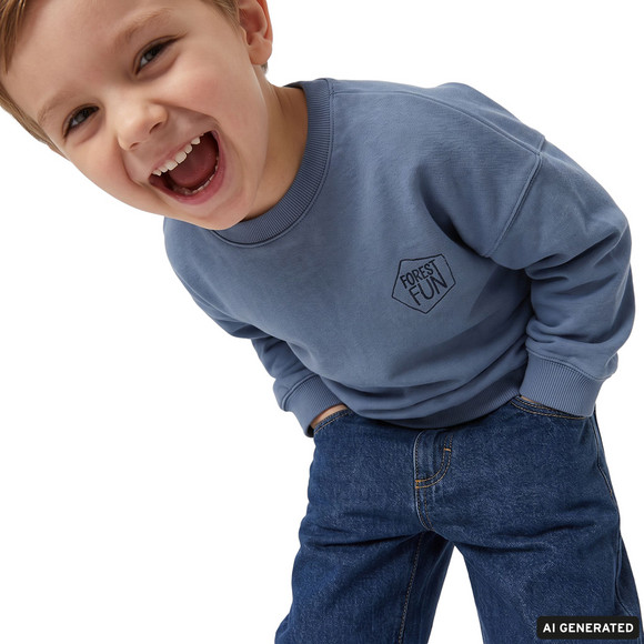 Jungen Sweatshirt mit Stickerei