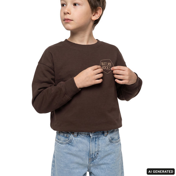 Jungen Sweatshirt mit Stickerei