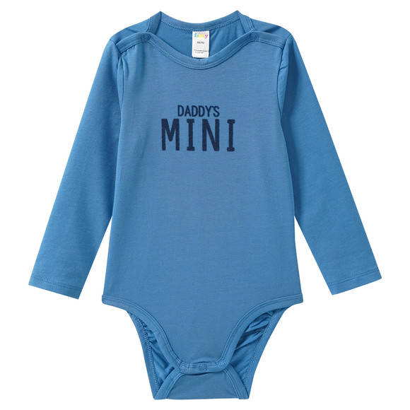 3 Baby Langarmbodys mit Flock-Print