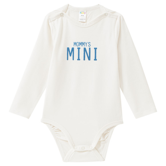 3 Baby Langarmbodys mit Flock-Print