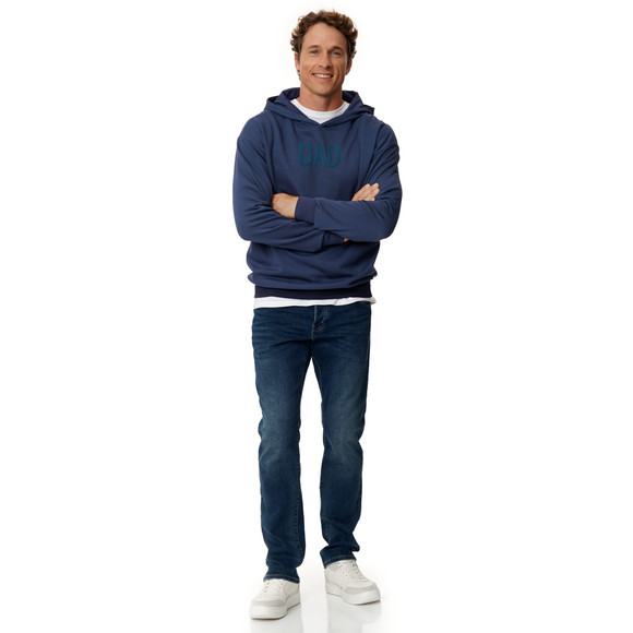 Herren Hoodie mit Flock-Print