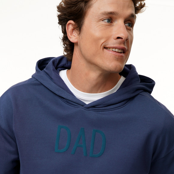Herren Hoodie mit Flock-Print
