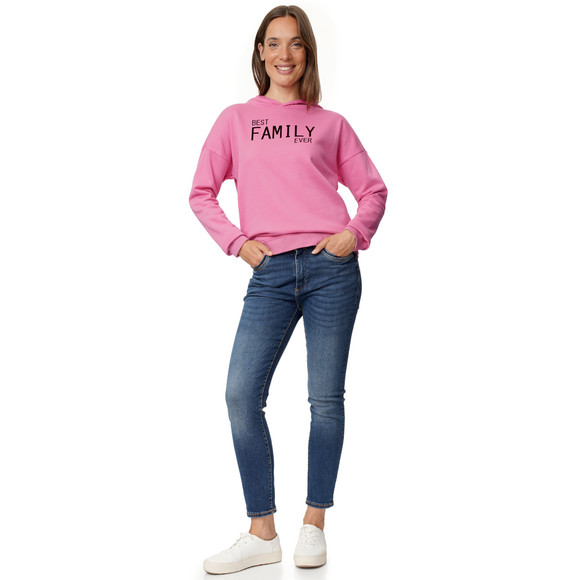 Damen Hoodie mit Flock-Print