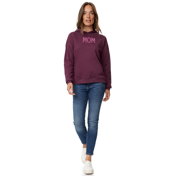 Damen Hoodie mit Flock-Print