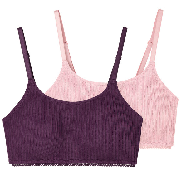 2 Damen Bustiers mit feiner Struktur