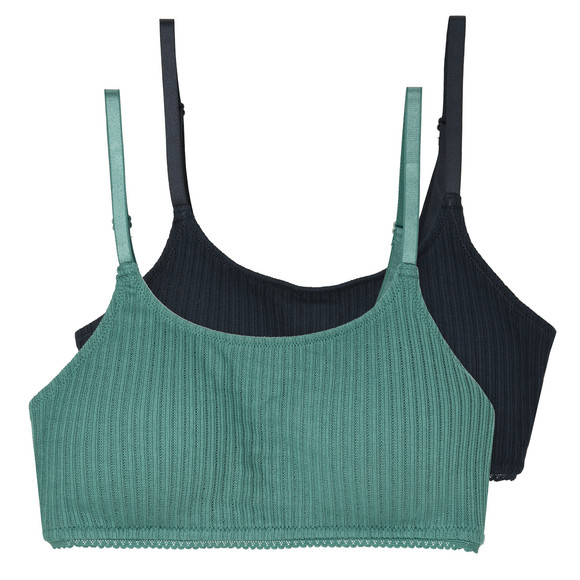 2 Damen Bustiers mit feiner Struktur