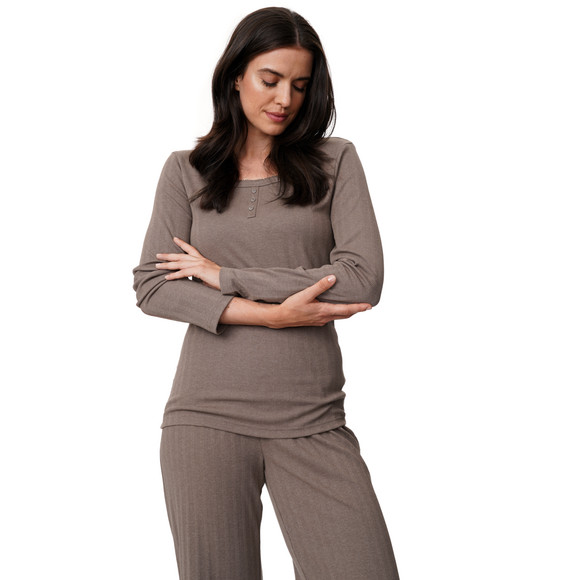 Damen Schlafanzug mit Ajour-Muster