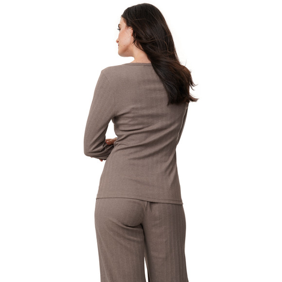 Damen Schlafanzug mit Ajour-Muster