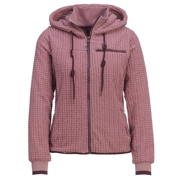 Damen Plüschjacke mit Kapuze