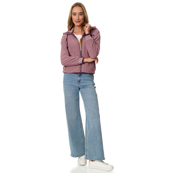 Damen Plüschjacke mit Kapuze