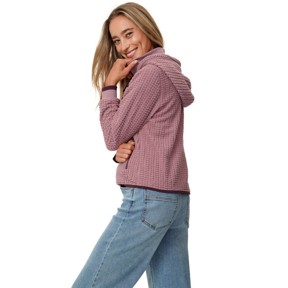 Damen Plüschjacke mit Kapuze