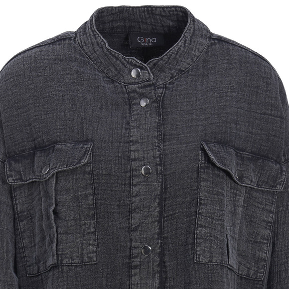 Damen Musselin-Bluse in Used-Optik