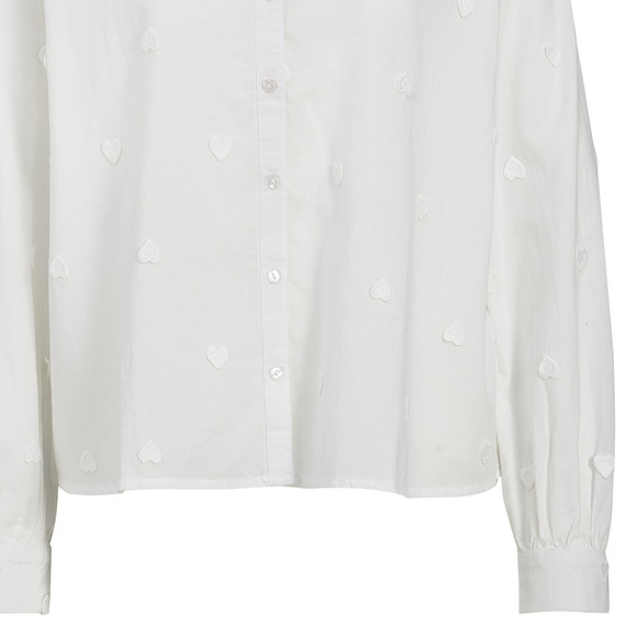 Damen Bluse mit Herzchen-Applikationen