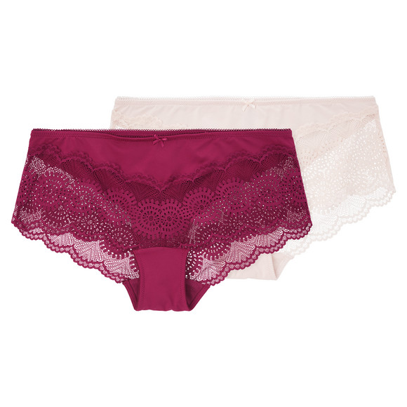 2 Damen Pantys mit Spitze