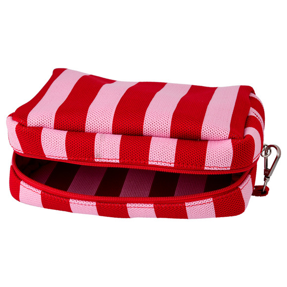 Damen Kosmetiktasche mit Streifen-Muster