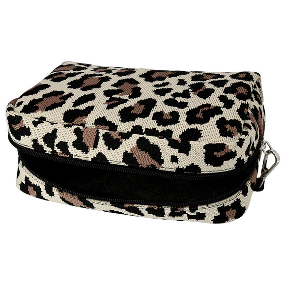 Damen Kosmetiktasche mit Leo-Muster