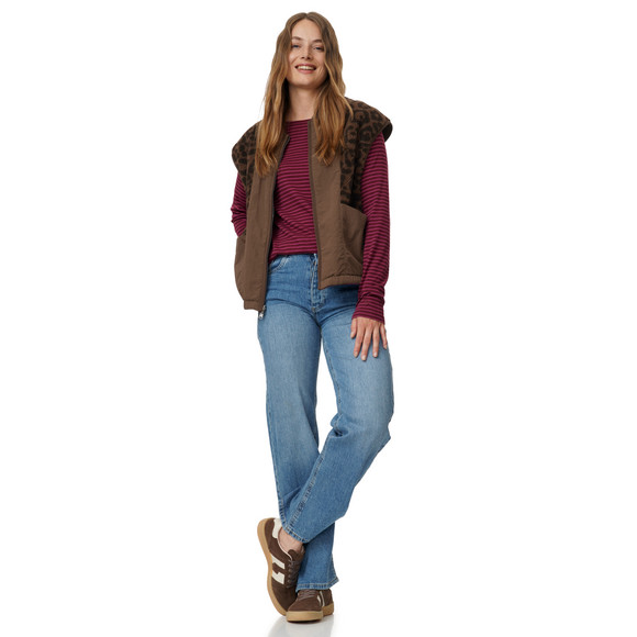 Damesvest met twee kanten en teddypluche