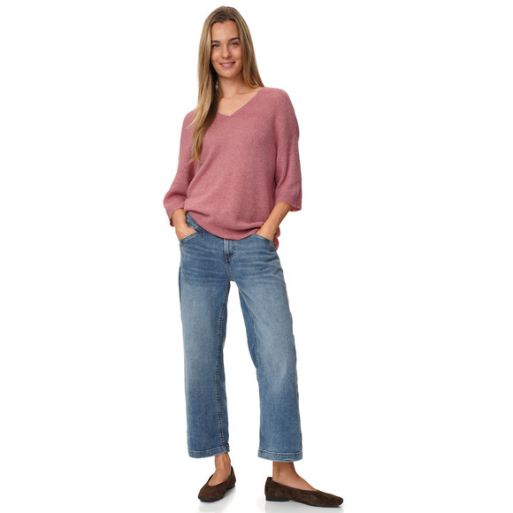 Damen Strickpullover mit kurzen Ärmeln