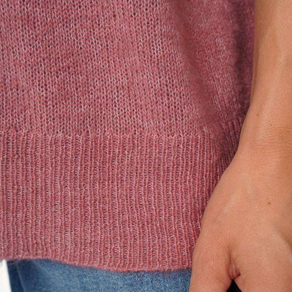 Damen Strickpullover mit kurzen Ärmeln