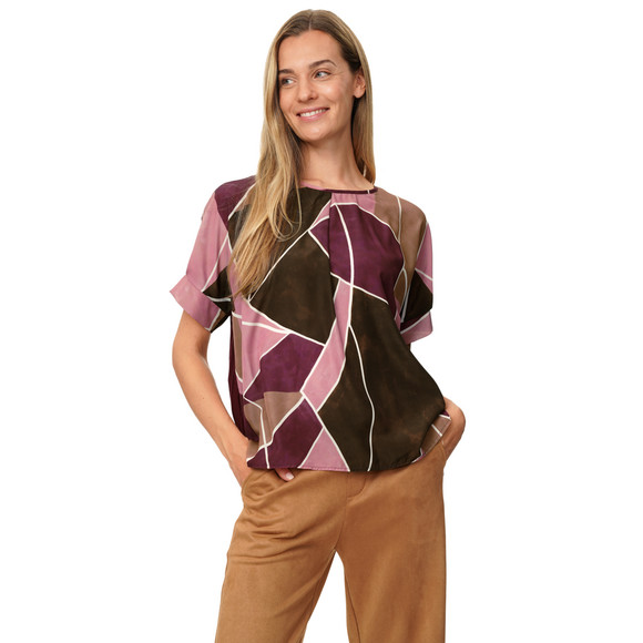 Damen Blusenshirt mit überschnittenen Ärmeln