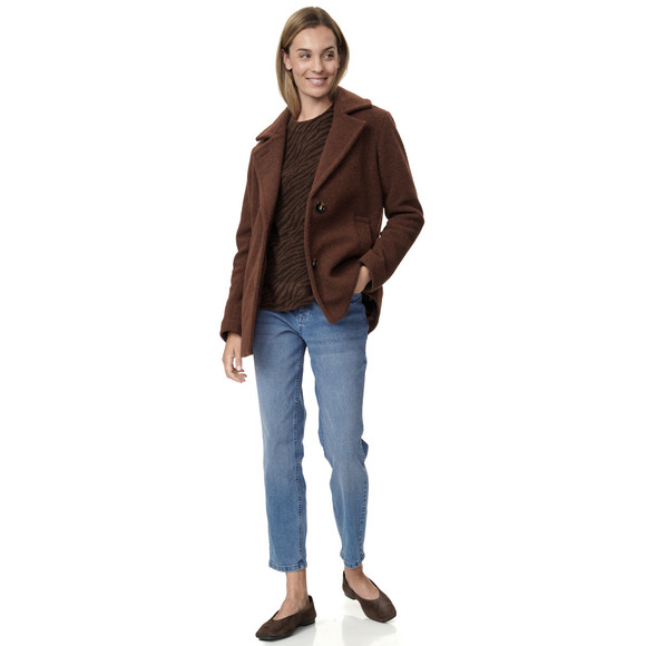 Damen Slim-Jeans mit Used-Waschung