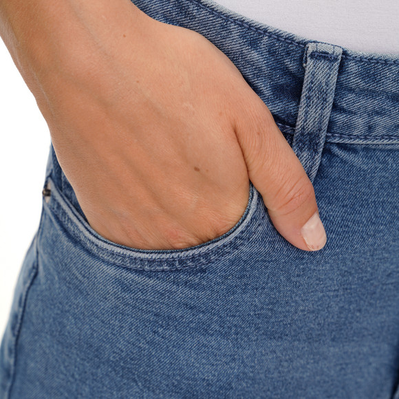 Damen Slim-Jeans mit Used-Waschung